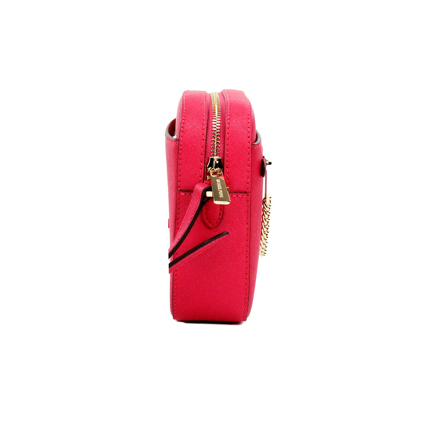 Τσάντα χιαστί με φερμουάρ Michael Kors Jet Set East West Electric Pink Δερμάτινη τσάντα χιαστί με φερμουάρ