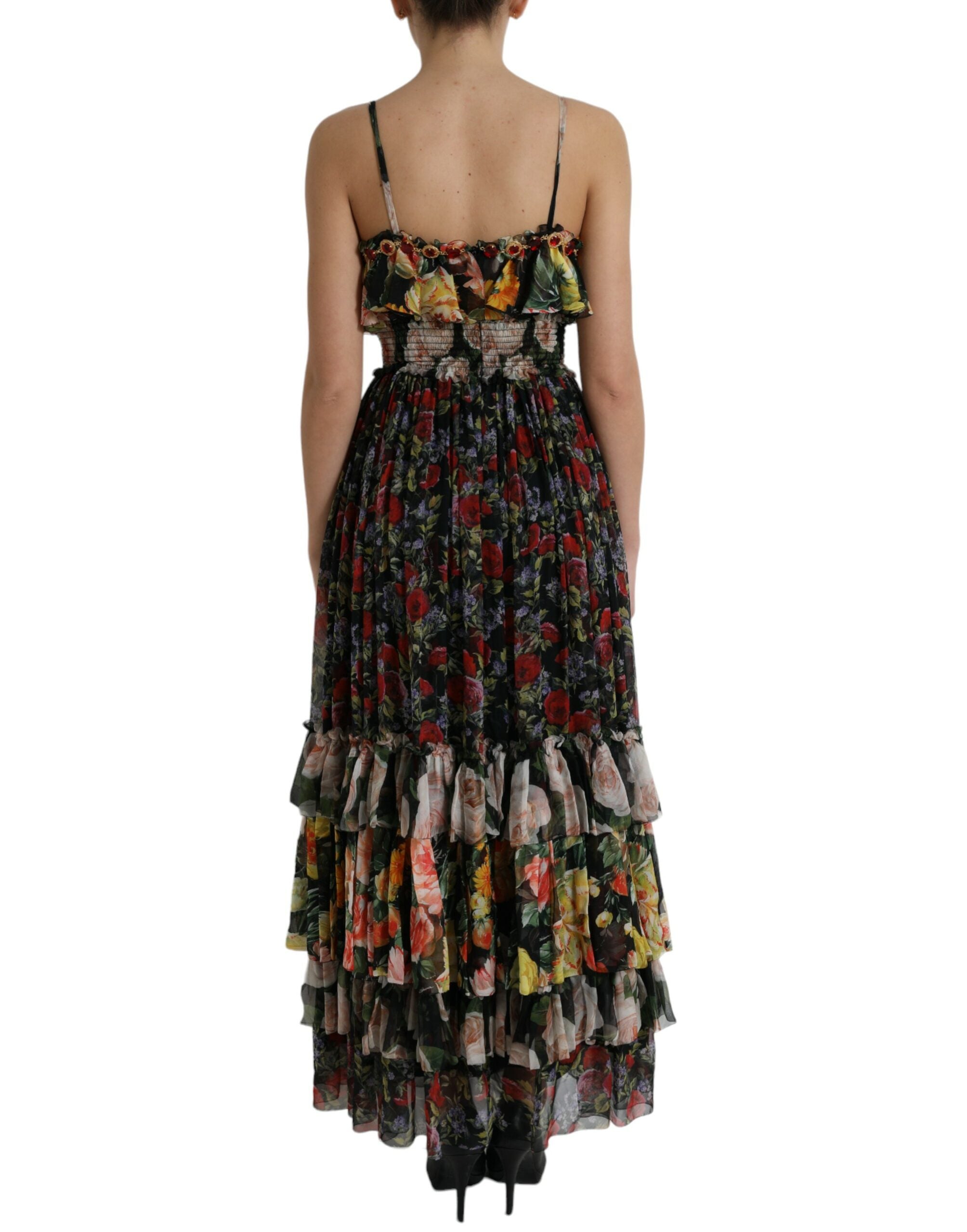 Φόρεμα Dolce &amp; Gabbana Vibrant Silk Floral Maxi