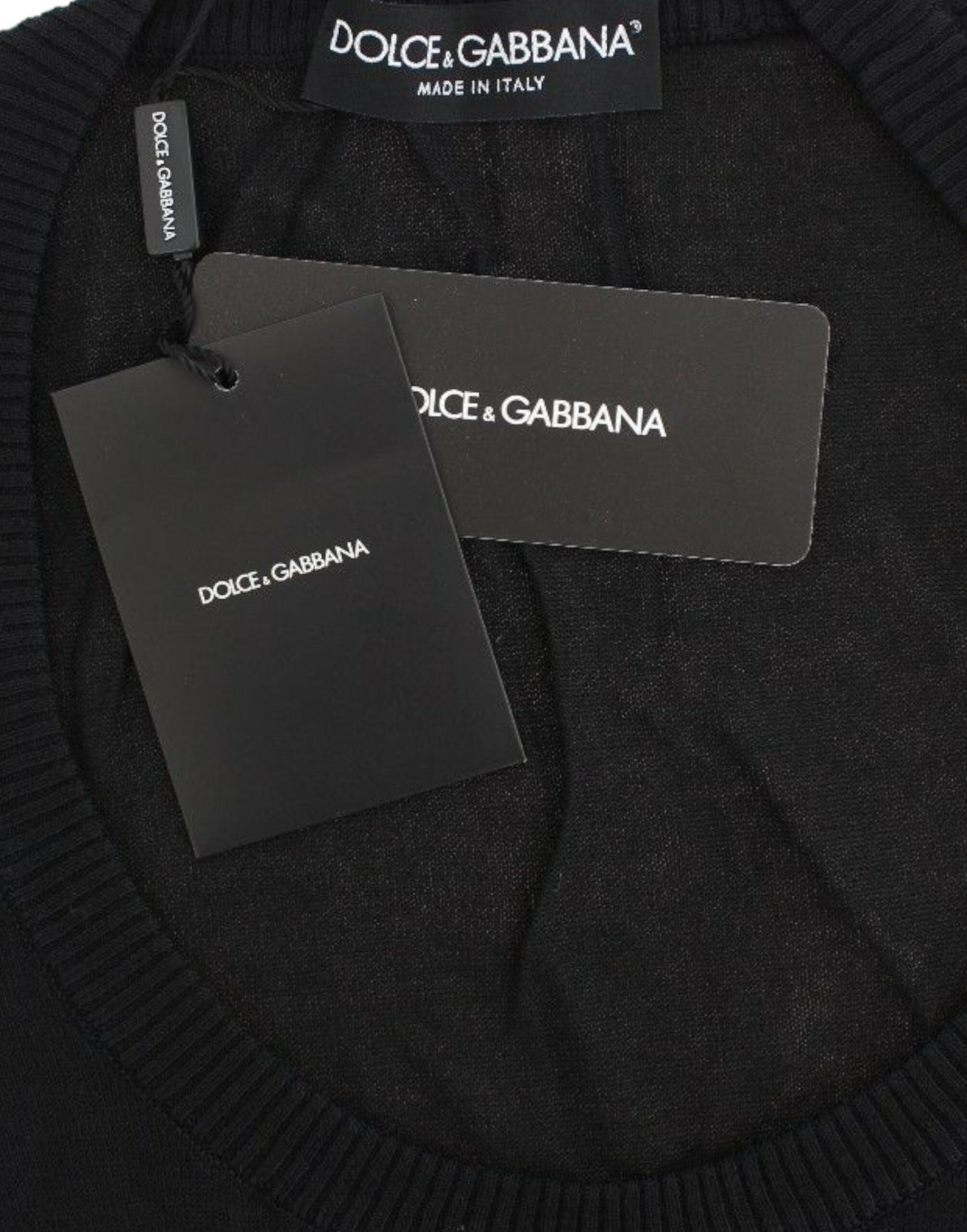 Κομψό μαύρο πουλόβερ Dolce &amp; Gabbana