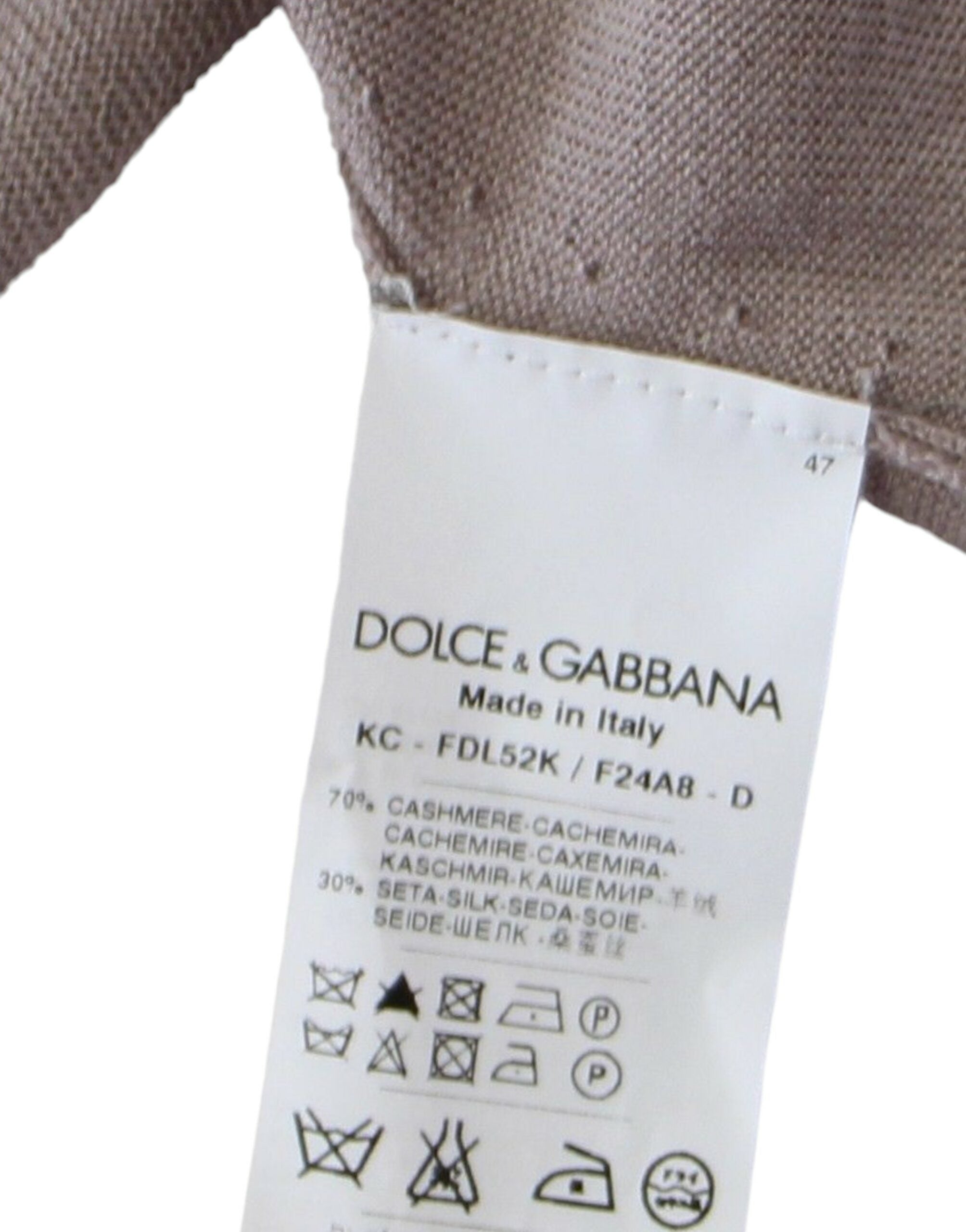 Dolce &amp; Gabbana Elegant Cashmere-Silk Blend Light Knit Ανασηκώνοντας τους ώμους