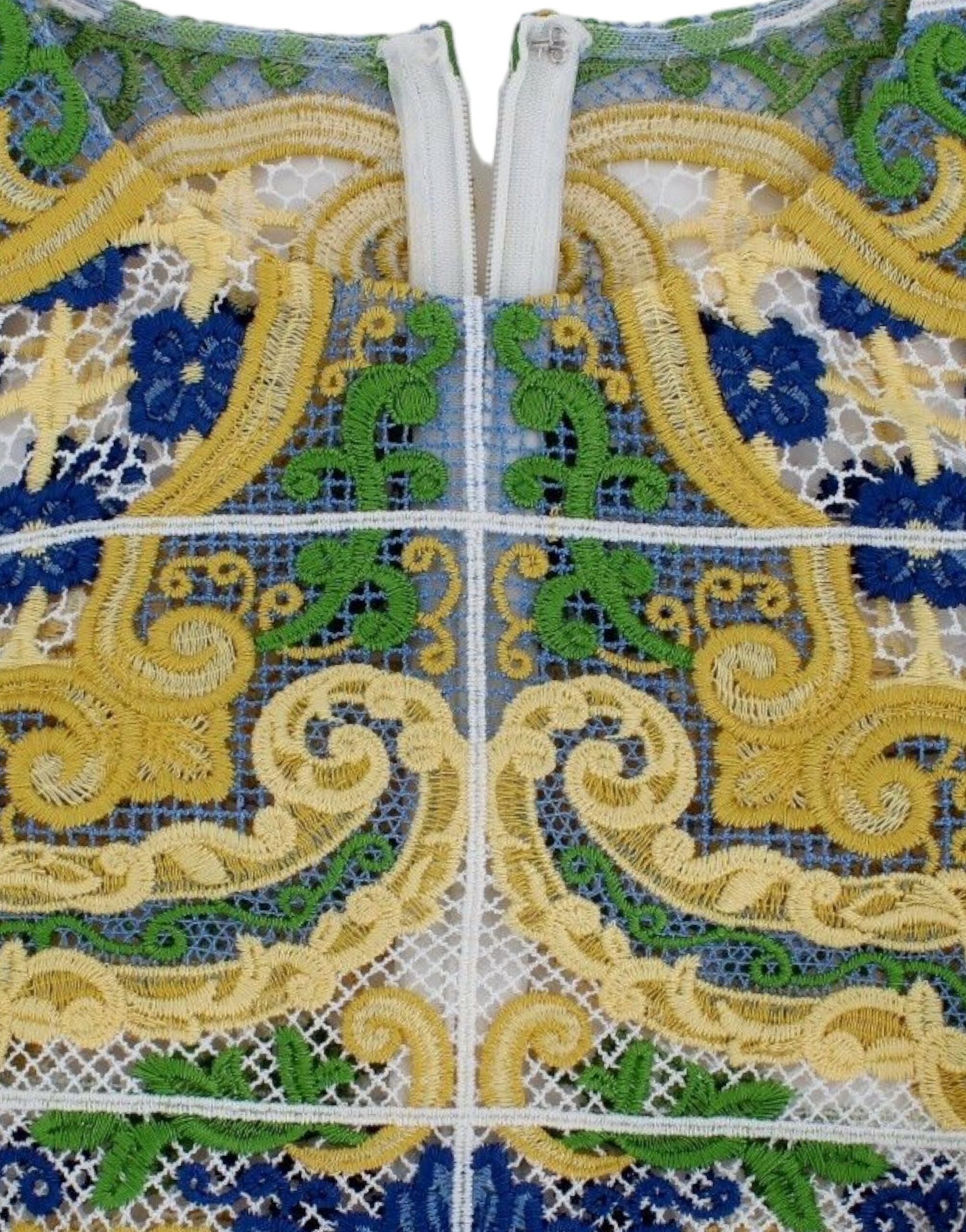 Dolce &amp; Gabbana Majolica Κεντημένη Αμάνικη Κομψότητα