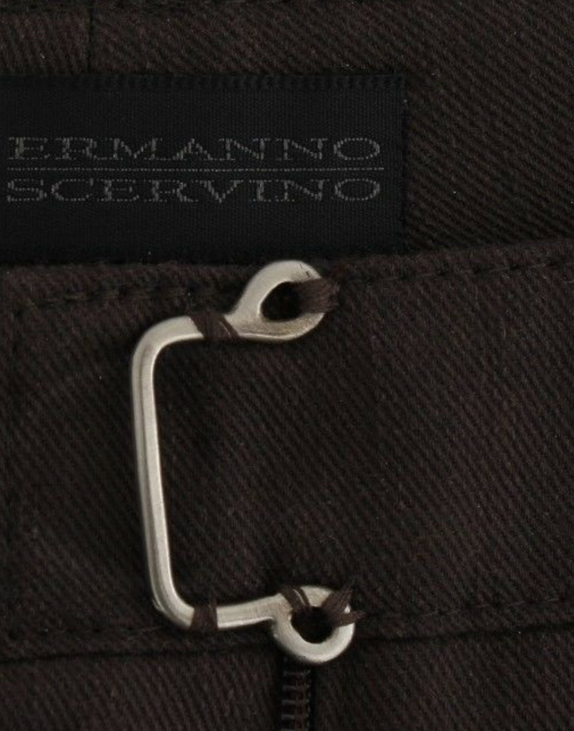 Παντελόνι Ermanno Scervino Chic καφέ βαμβακερό φόρεμα