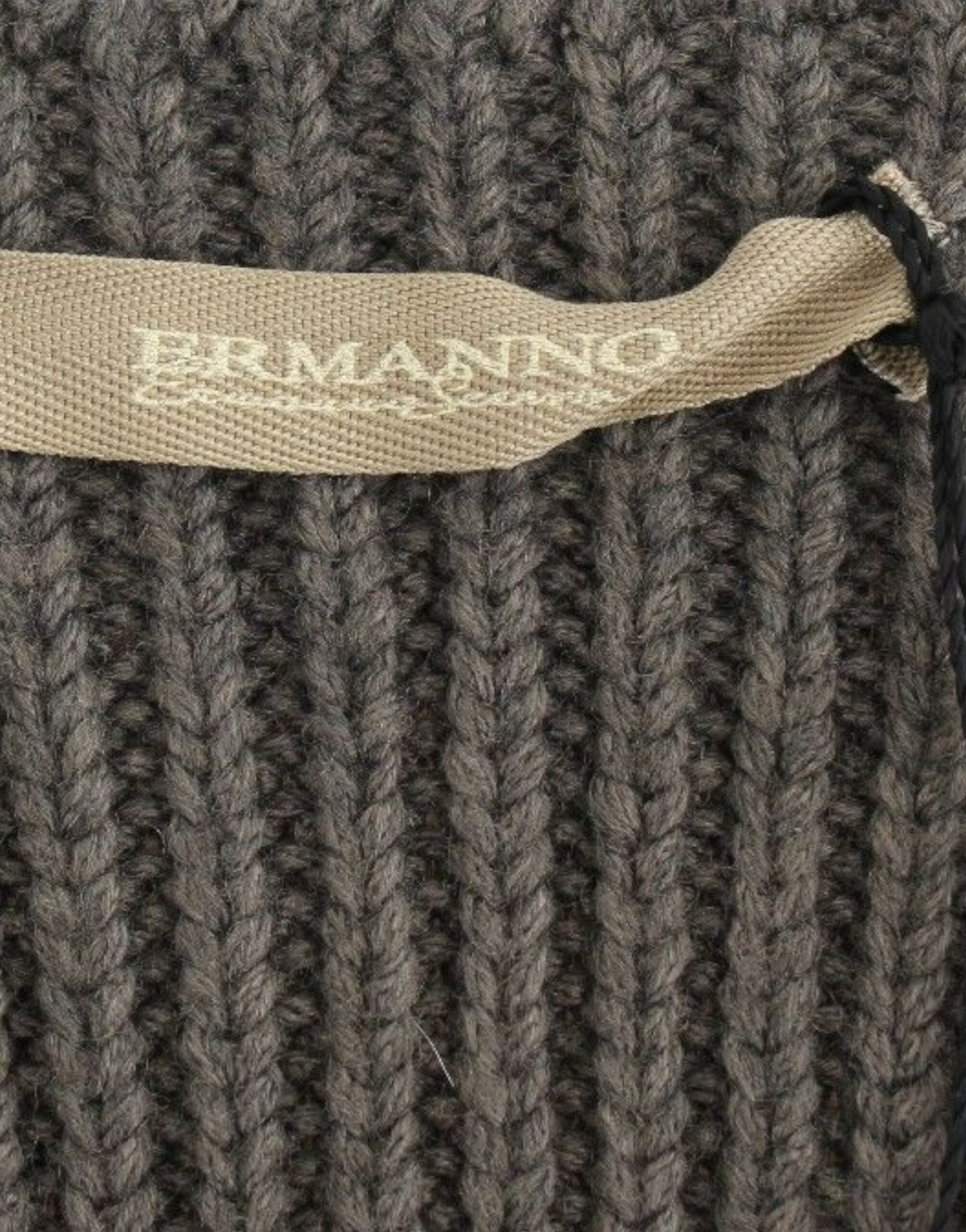 Ermanno Scervino Chic Grey Knit Crew Neck Top