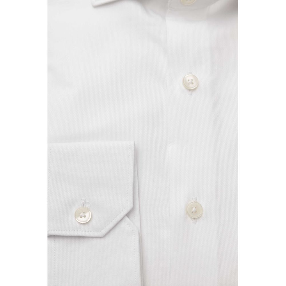 Bagutta White Cotton Men Shirt