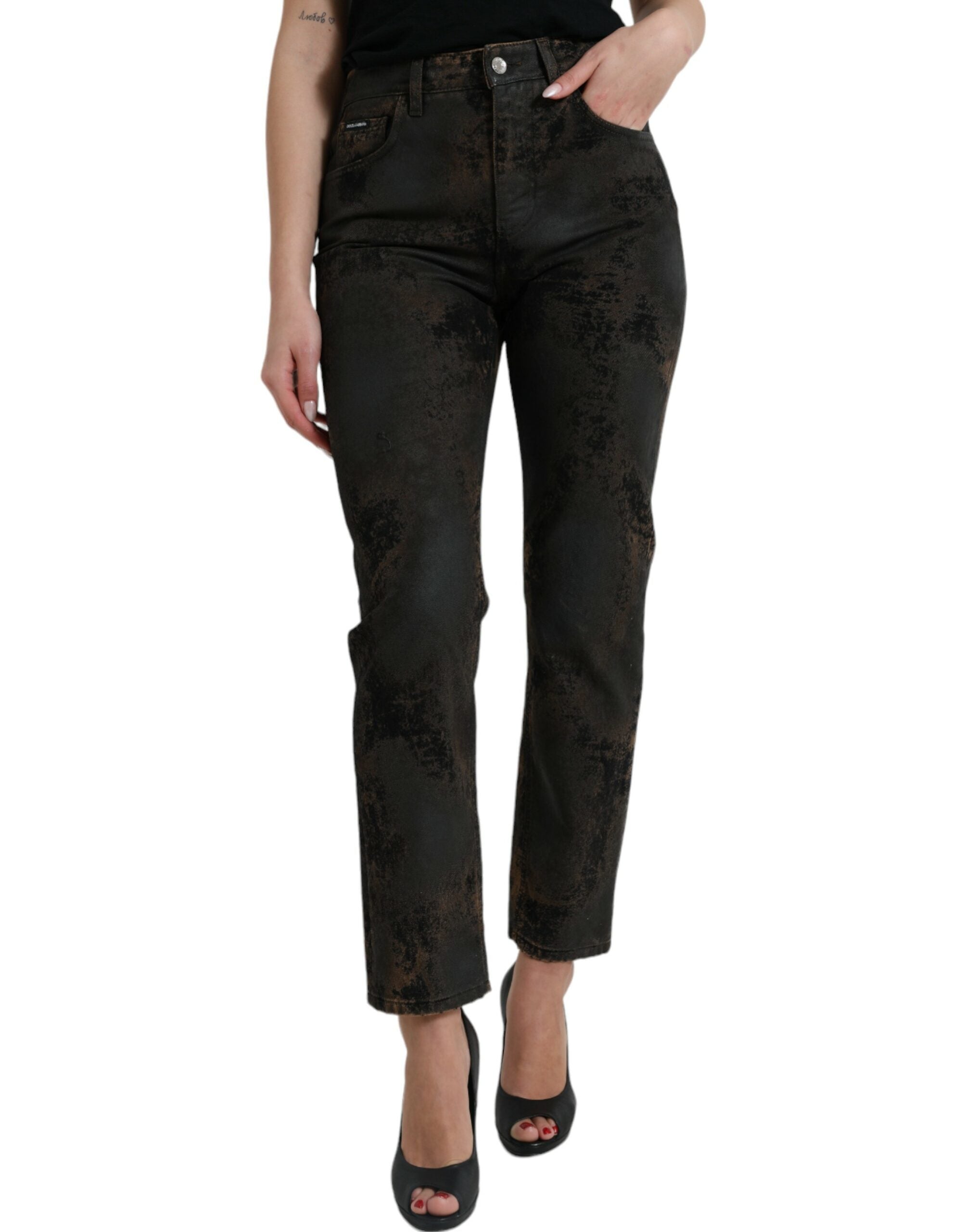 Dolce &amp; Gabbana Chic Boyfriend Mid Waist Stretch Jeans