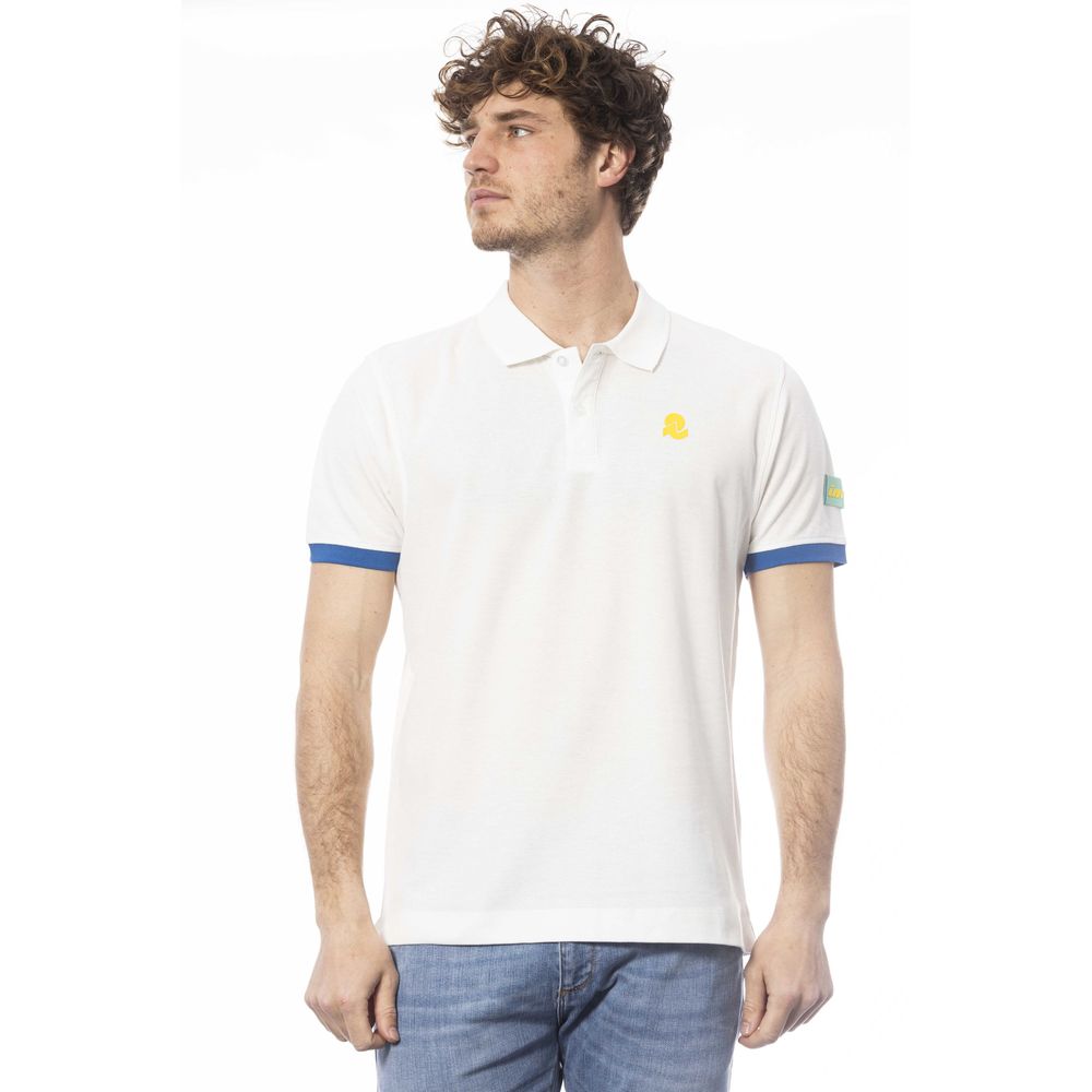 Invicta Crisp White Cotton Polo με λογότυπο στήθους