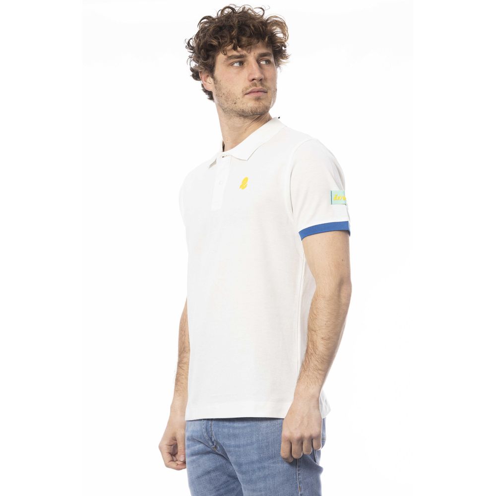 Invicta Crisp White Cotton Polo με λογότυπο στήθους