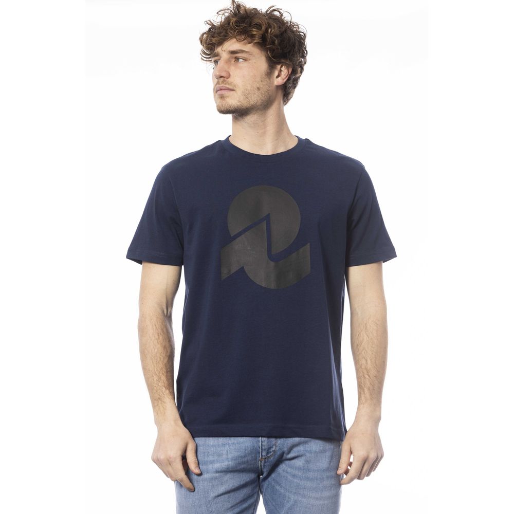 Μπλουζάκι Invicta Elevated Blue Cotton Crew Neck