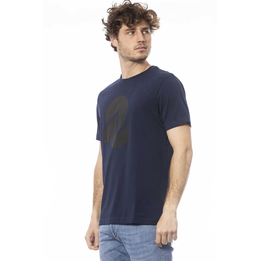 Μπλουζάκι Invicta Elevated Blue Cotton Crew Neck