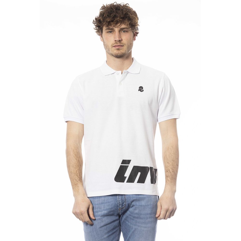 Invicta Elegant White Cotton Polo με λογότυπο στήθους