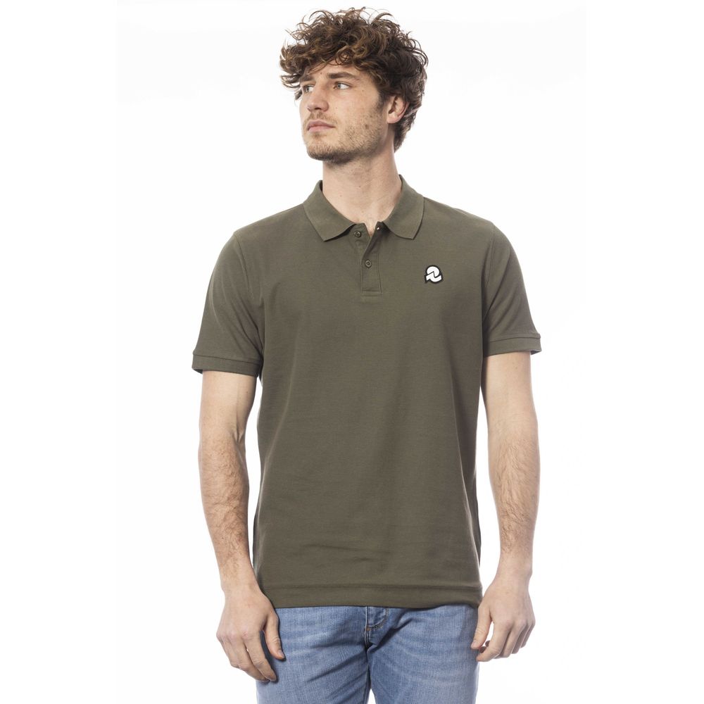 Invicta Chic Green Cotton Polo με λογότυπο στήθους