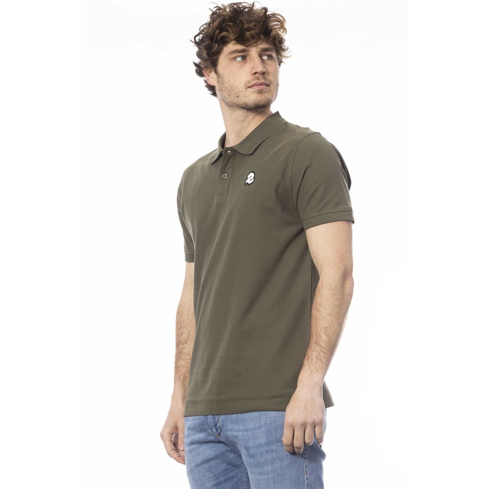 Invicta Chic Green Cotton Polo με λογότυπο στήθους