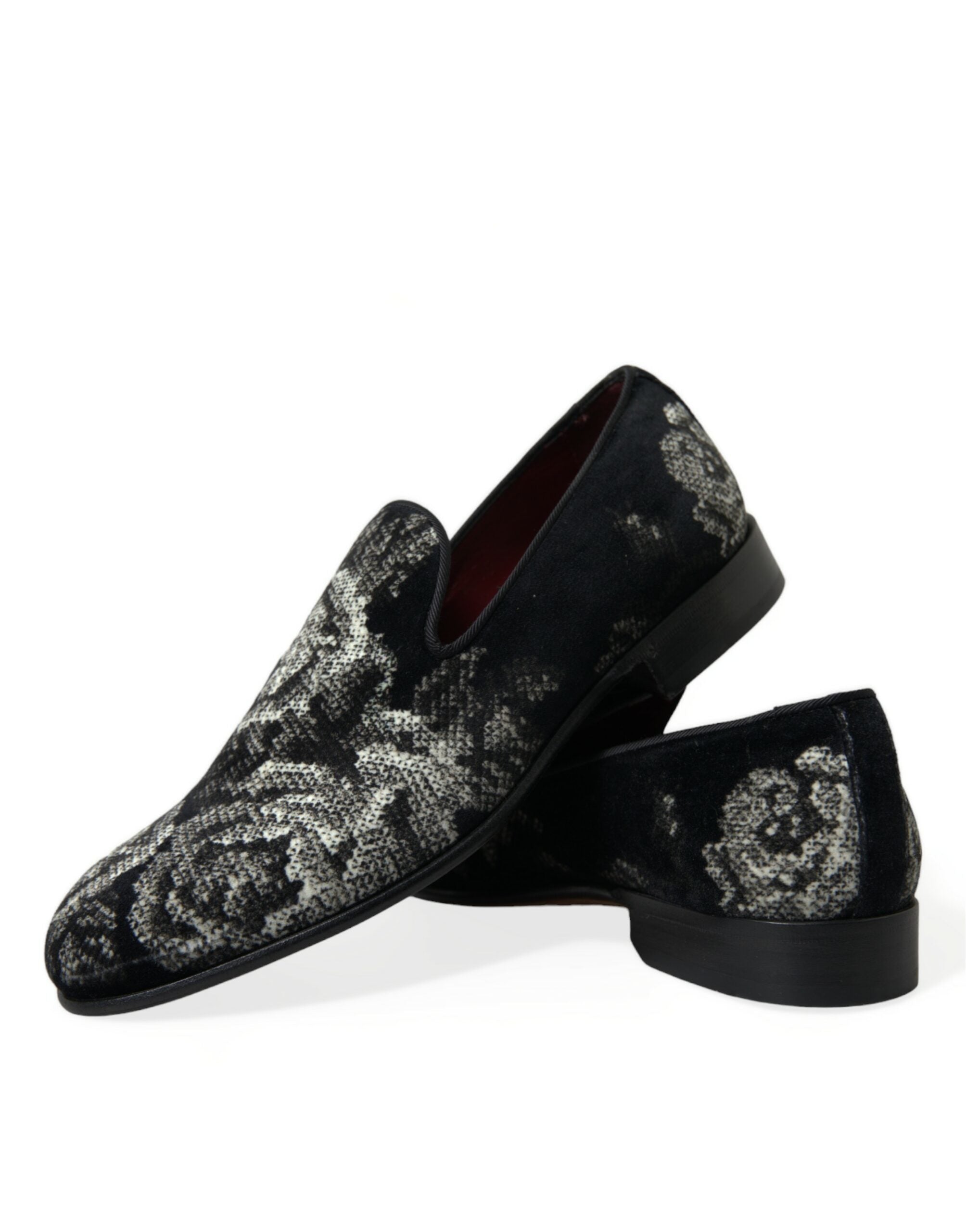 Dolce &amp; Gabbana Κομψά φλοράλ βελούδινα loafers