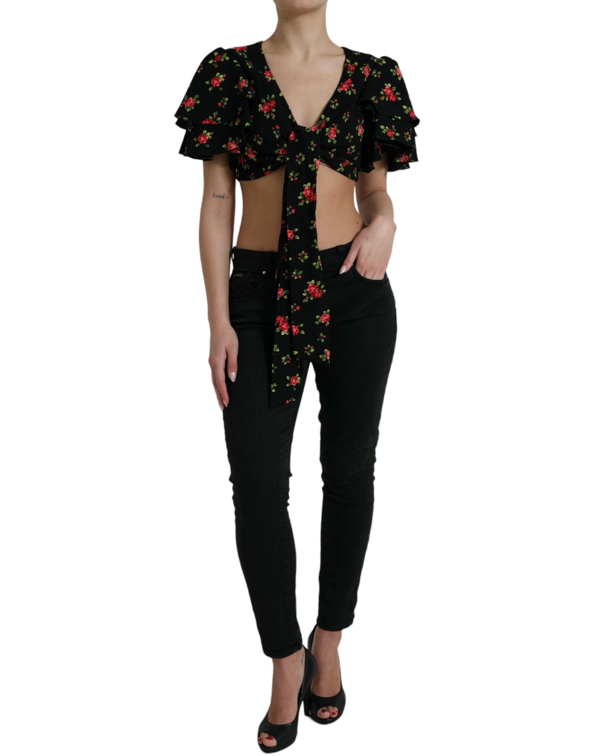 Dolce &amp; Gabbana Floral print Cropped Top Luxe Fashion