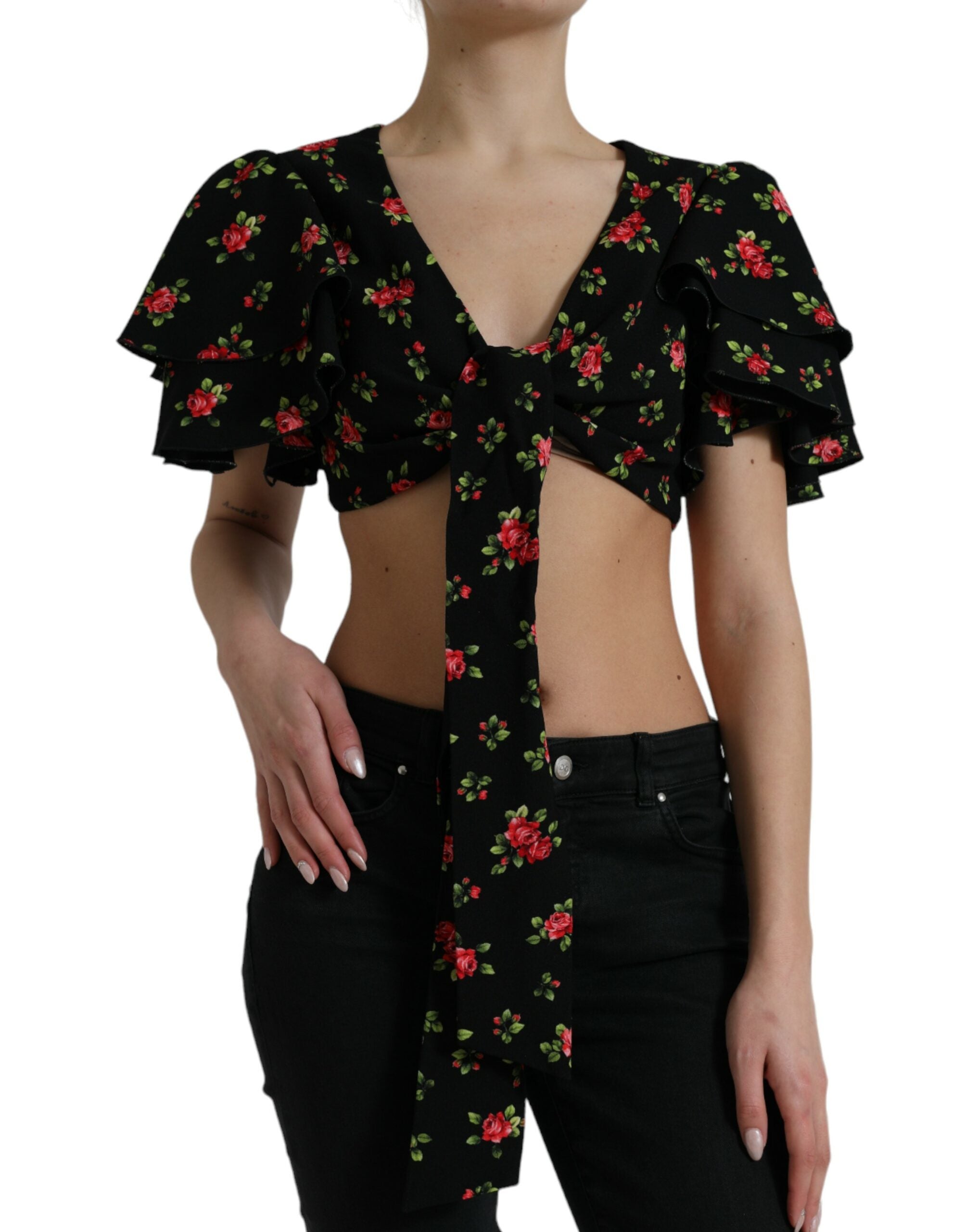 Dolce &amp; Gabbana Floral print Cropped Top Luxe Fashion