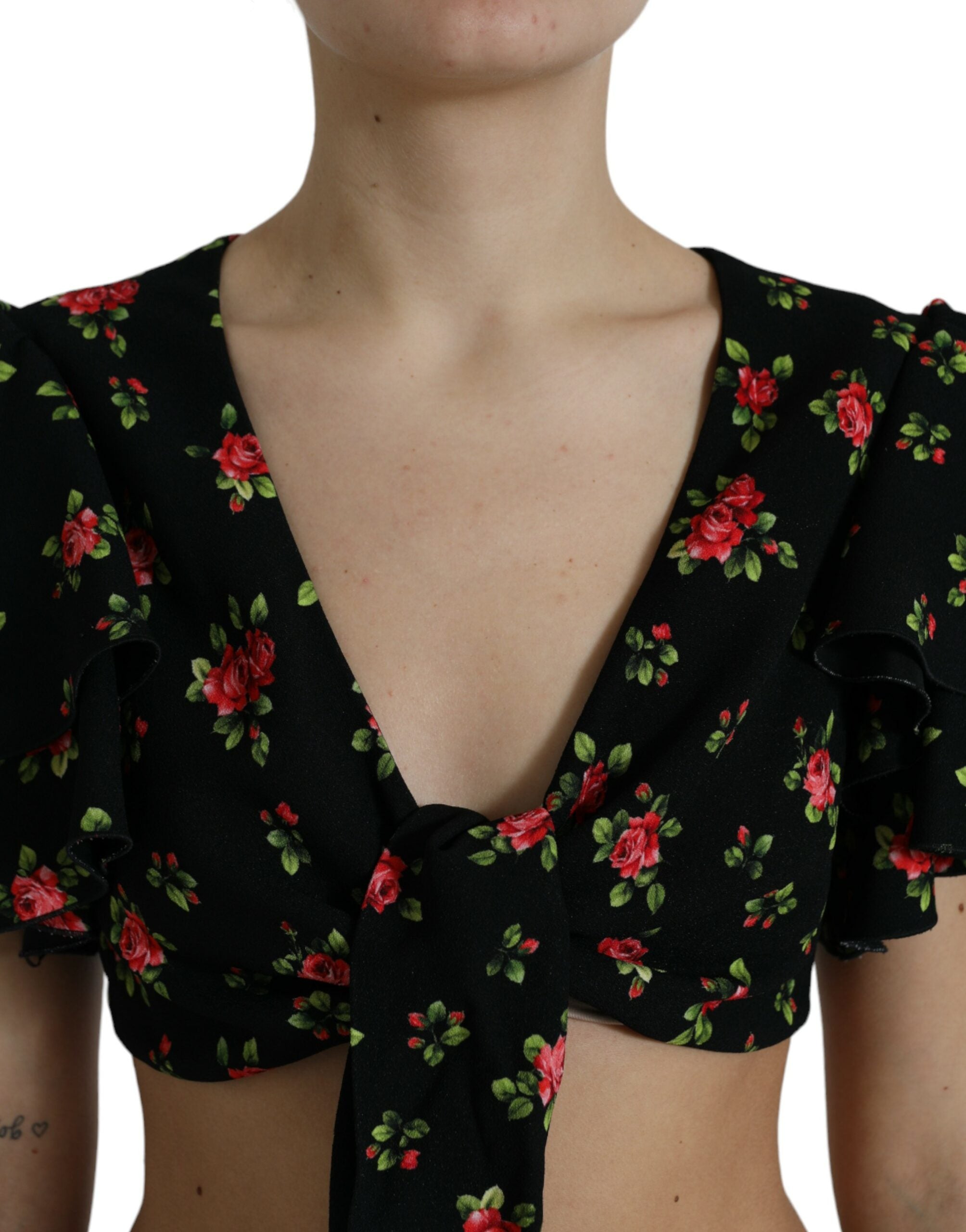 Dolce &amp; Gabbana Floral print Cropped Top Luxe Fashion