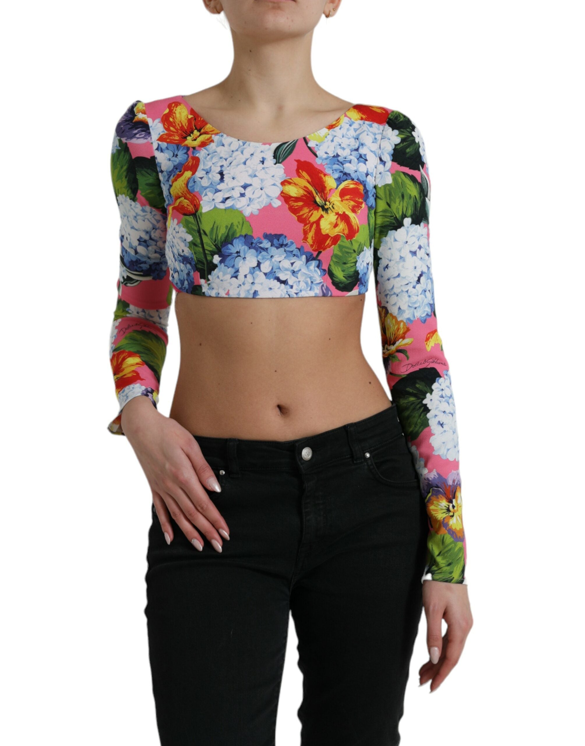 Dolce &amp; Gabbana Floral Elegance Cropped Top