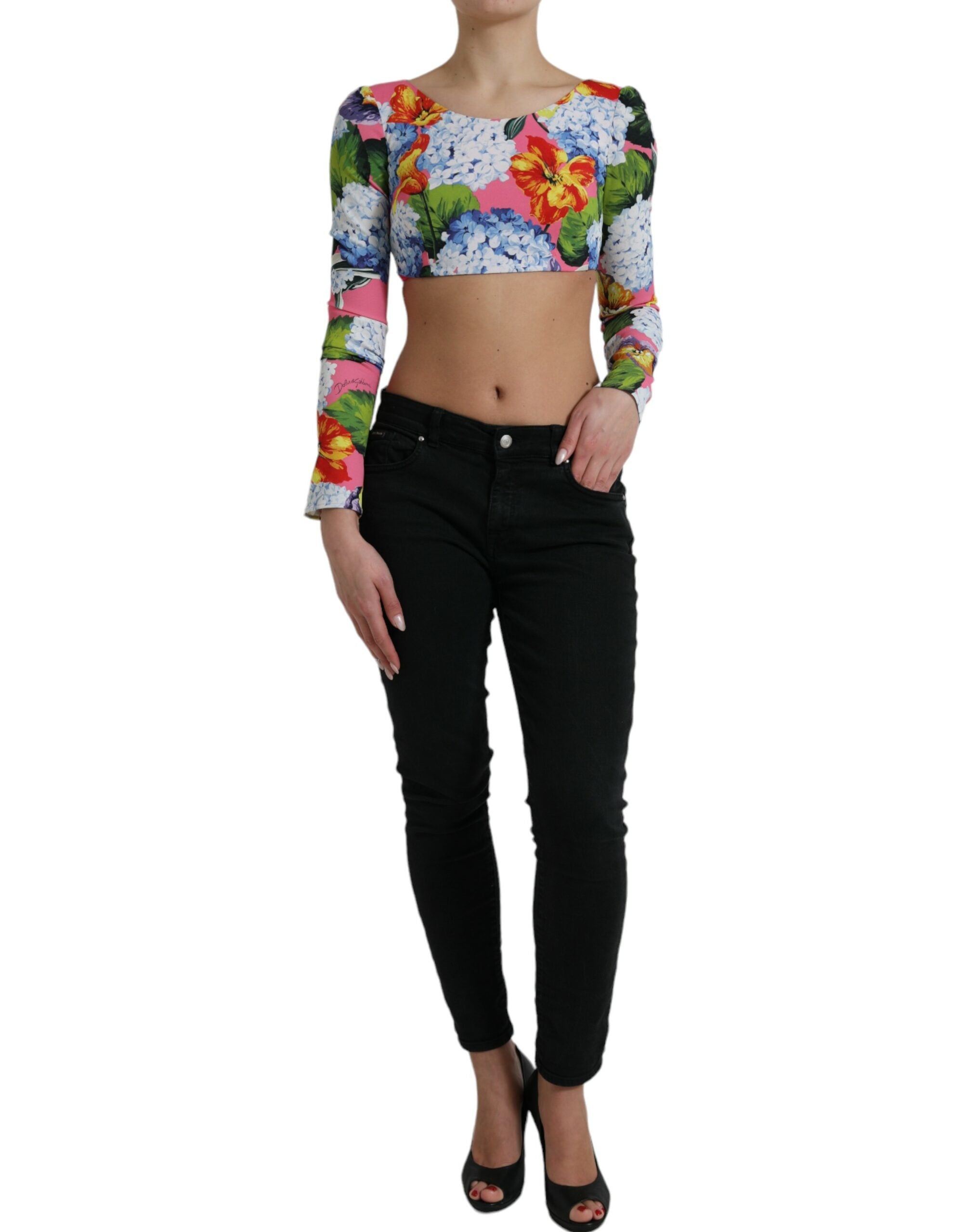 Dolce &amp; Gabbana Floral Elegance Cropped Top