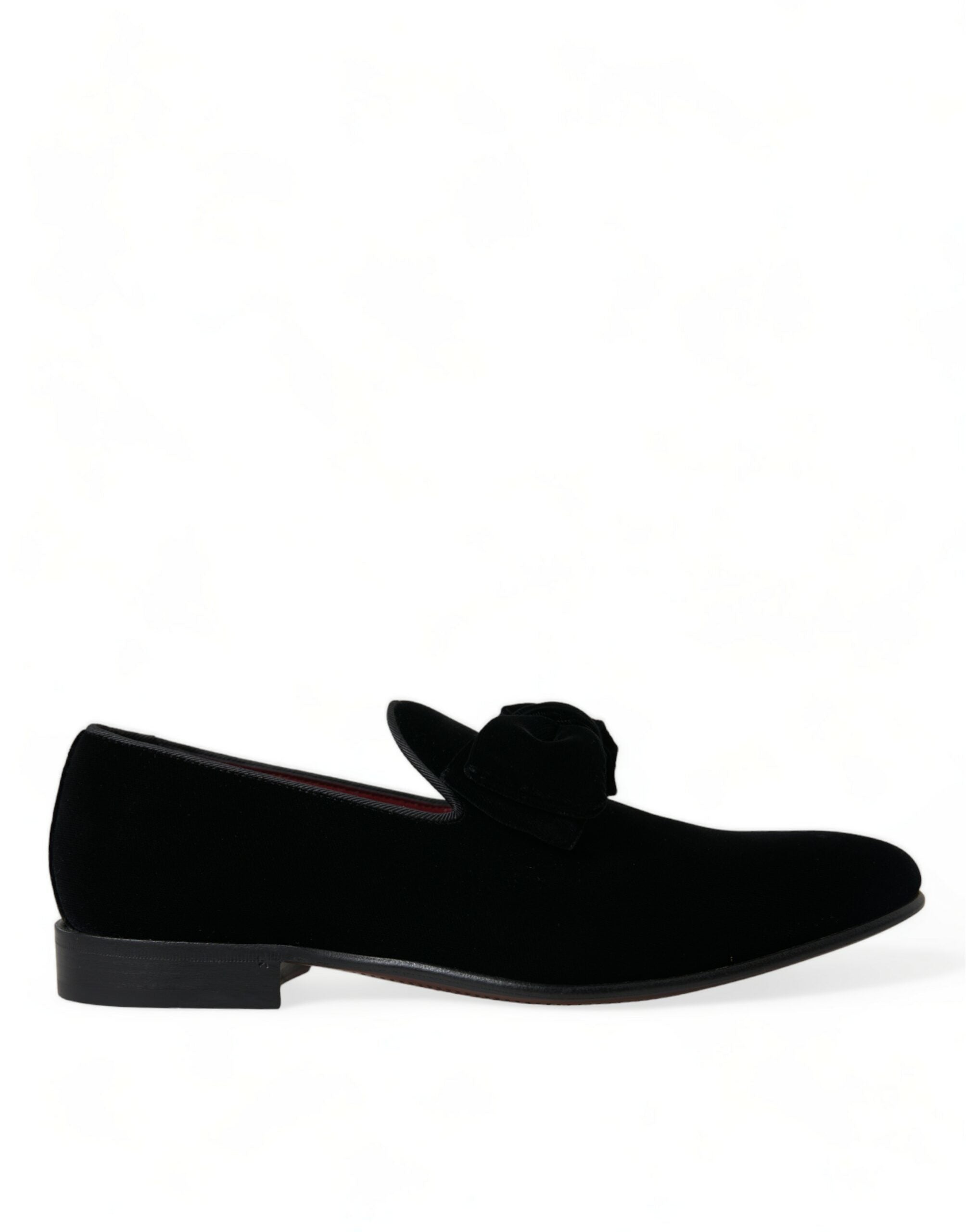 Dolce &amp; Gabbana Elegant Black Velvet Loafers - Ανδρικά Υποδήματα Πολυτελείας