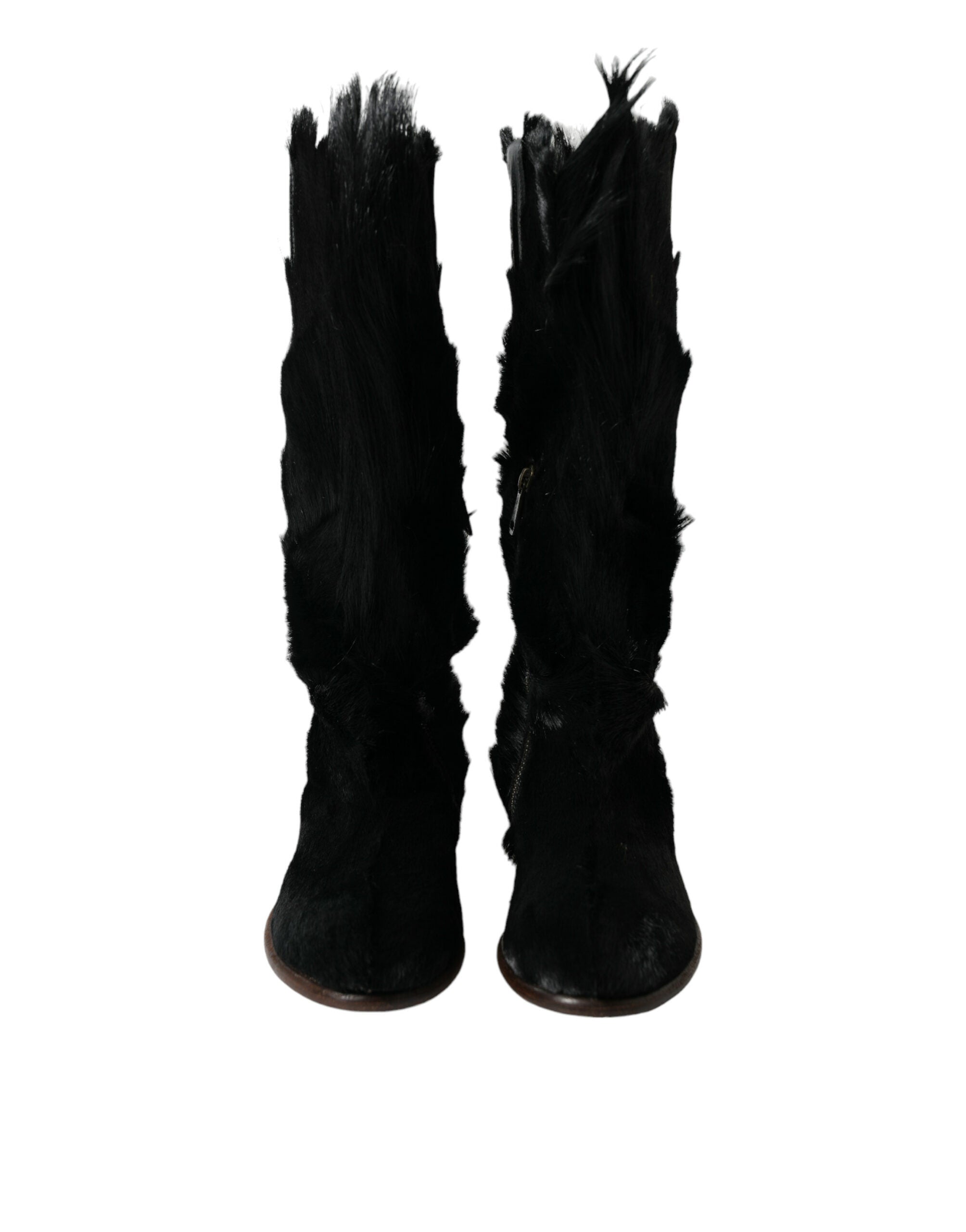 Dolce &amp; Gabbana Opulent Gazelle Fur Mid Calf Boots