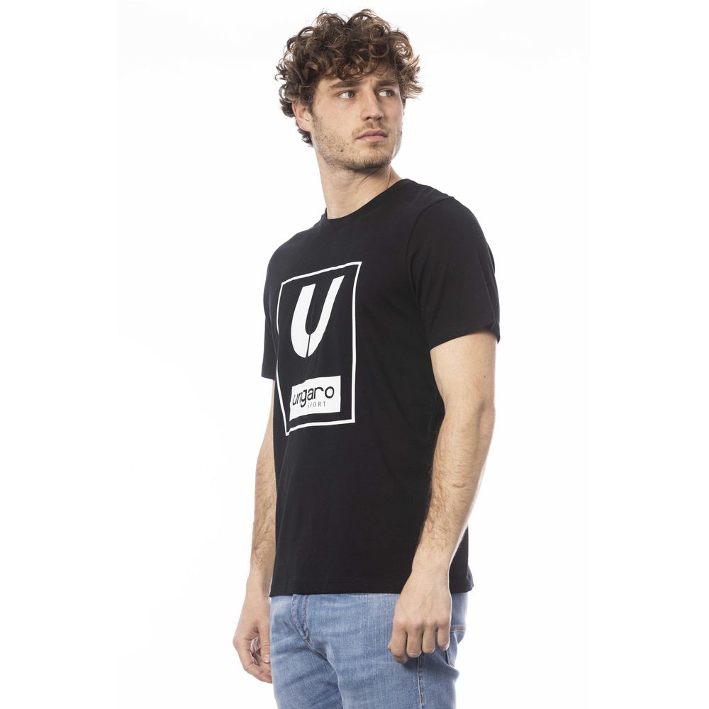 Ungaro Sport Black Cotton Men T-Shirt