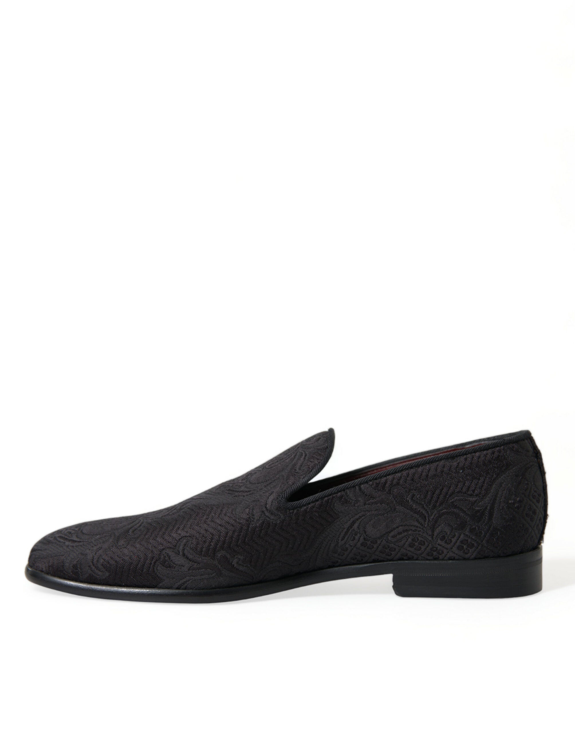 Dolce & Gabbana Κομψά Μαύρα Brocade Loafers Ντυσίματος