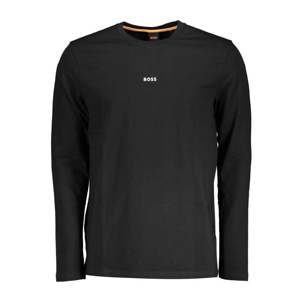 Hugo Boss Black Cotton Men T-Shirt