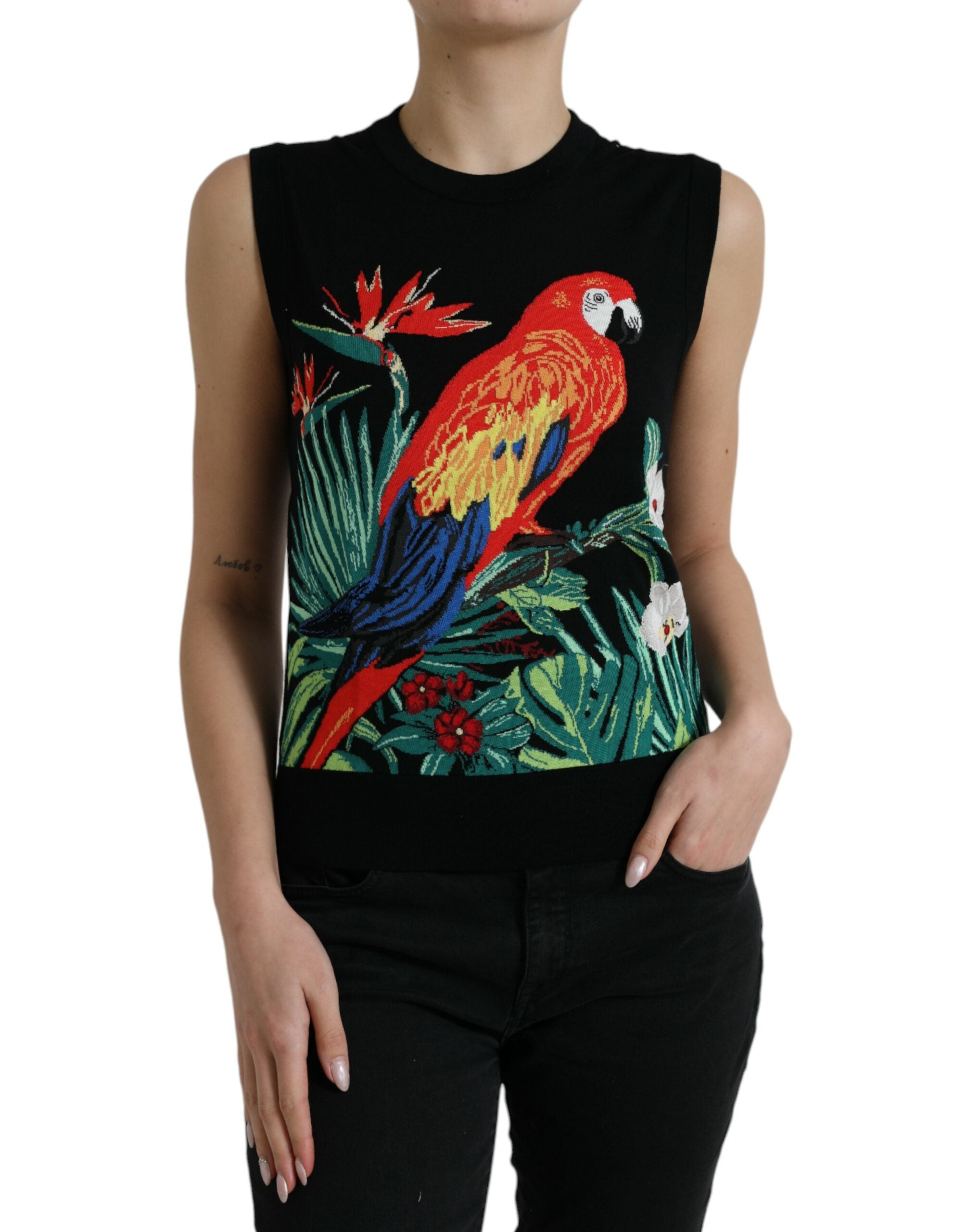 Dolce &amp; Gabbana Elegant Jungle Print με λαιμόκοψη Tank Top