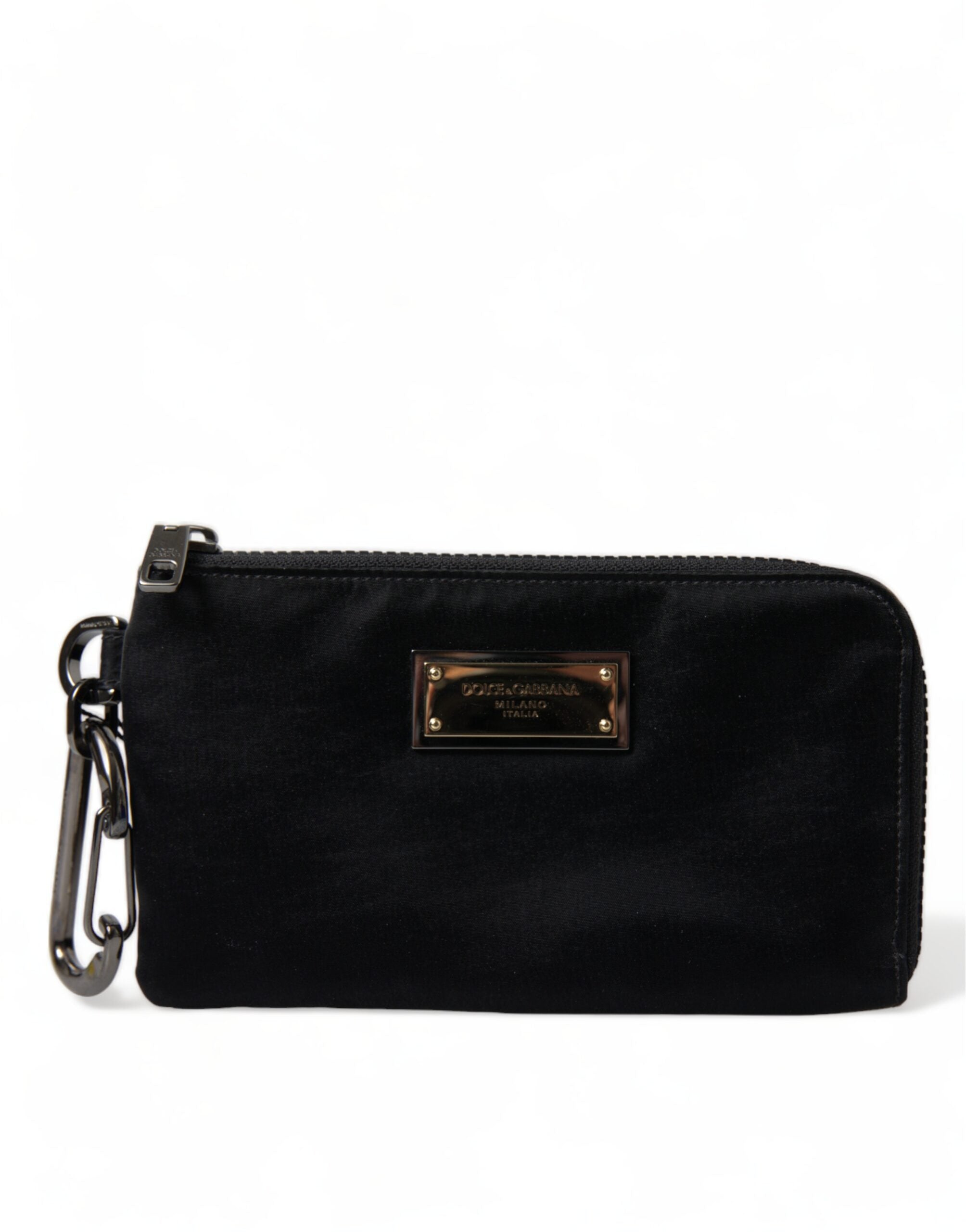 Dolce &amp; Gabbana Chic Nylon-Leather Designer Pouch