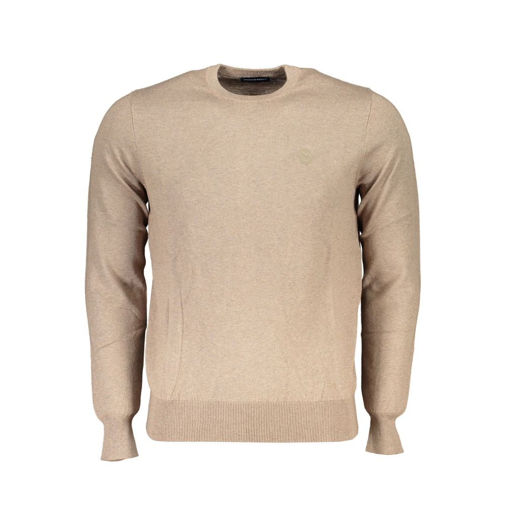 Πουλόβερ <tc>North Sails</tc> Beige Crew με κεντημένο λαιμό