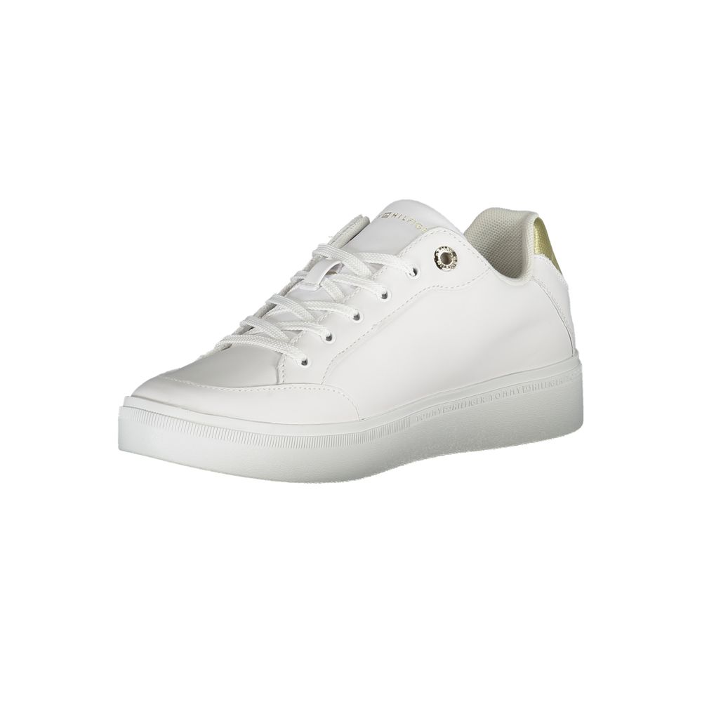 Tommy Hilfiger Sleek White Sneakers with Iconic Contrast Details