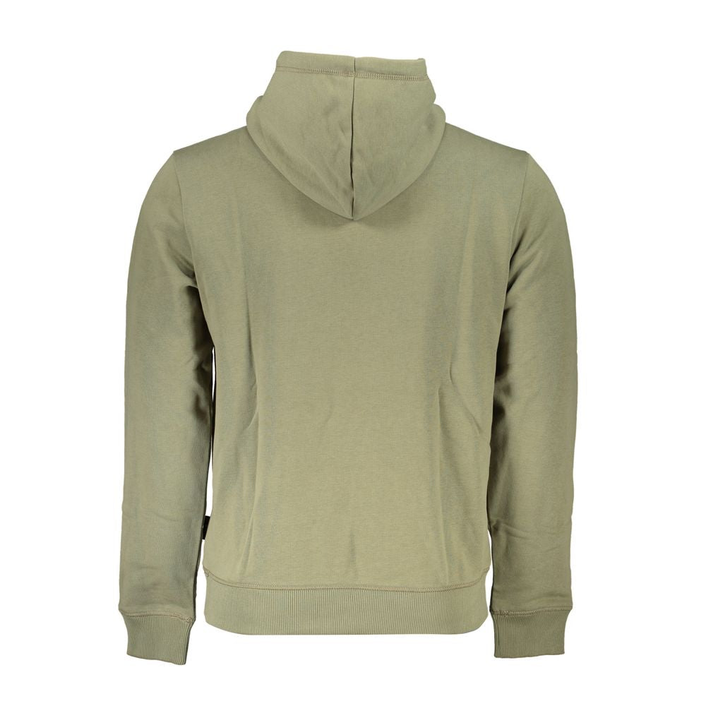 Φούτερ Napapijri Green Fleece με κουκούλα με λογότυπο