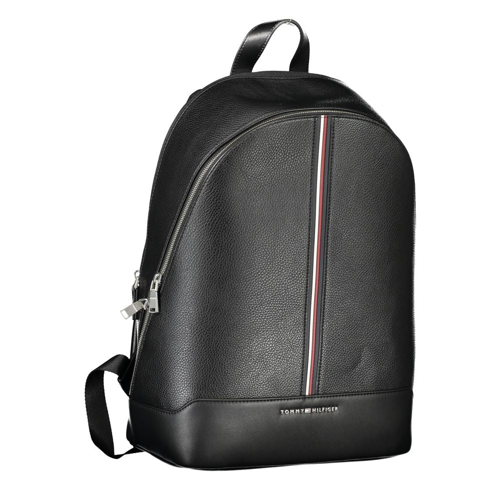 Tommy Hilfiger Black Polyethylene Men Backpack