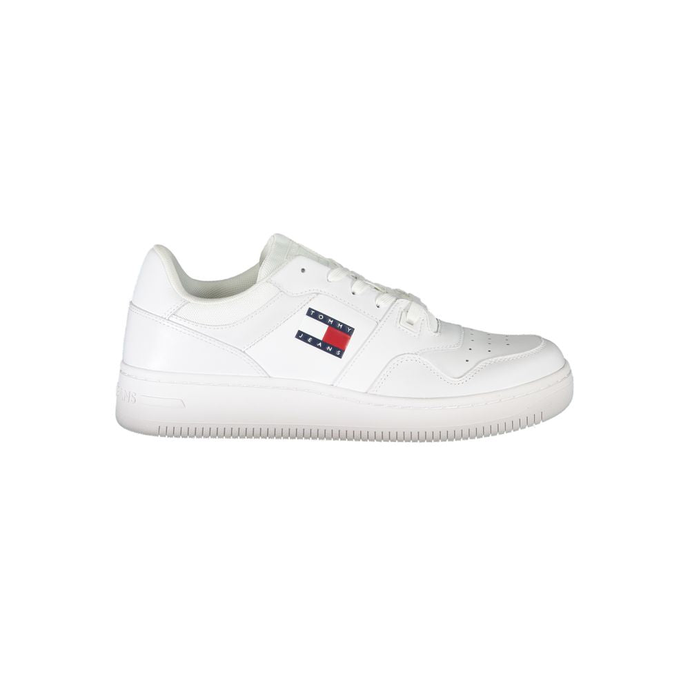 Tommy Hilfiger Λευκά Δερμάτινα Ανδρικά Sneakers