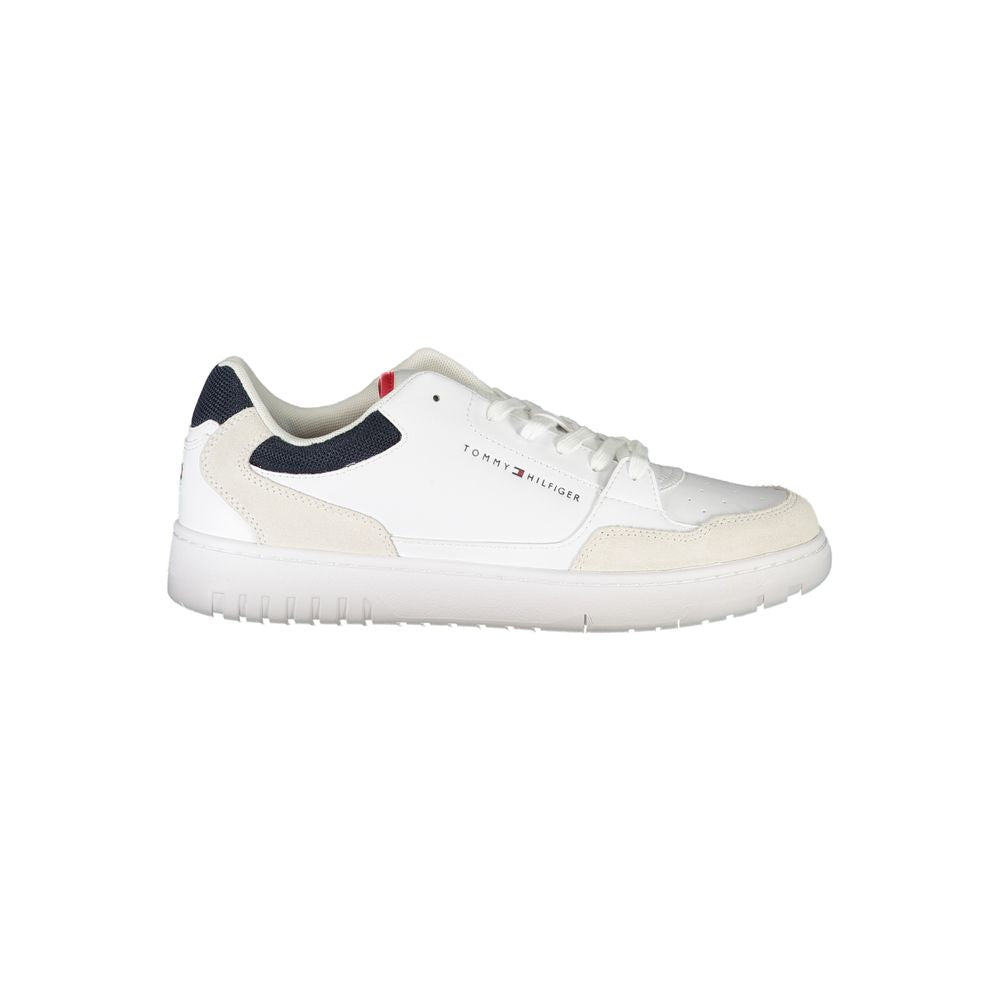 Tommy Hilfiger Λευκό Δερμάτινο Ανδρικό Sneaker