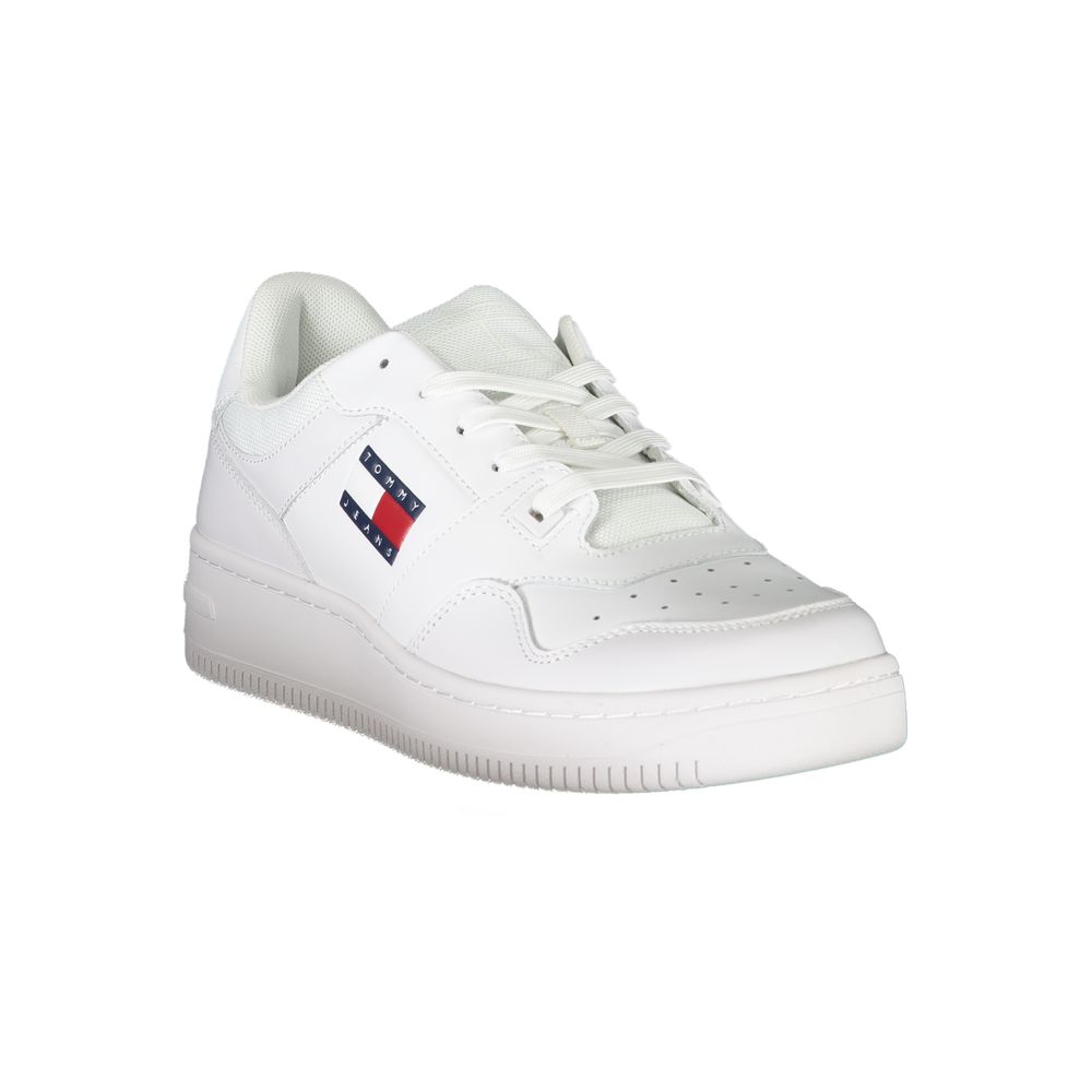 Tommy Hilfiger Λευκά Δερμάτινα Ανδρικά Sneakers