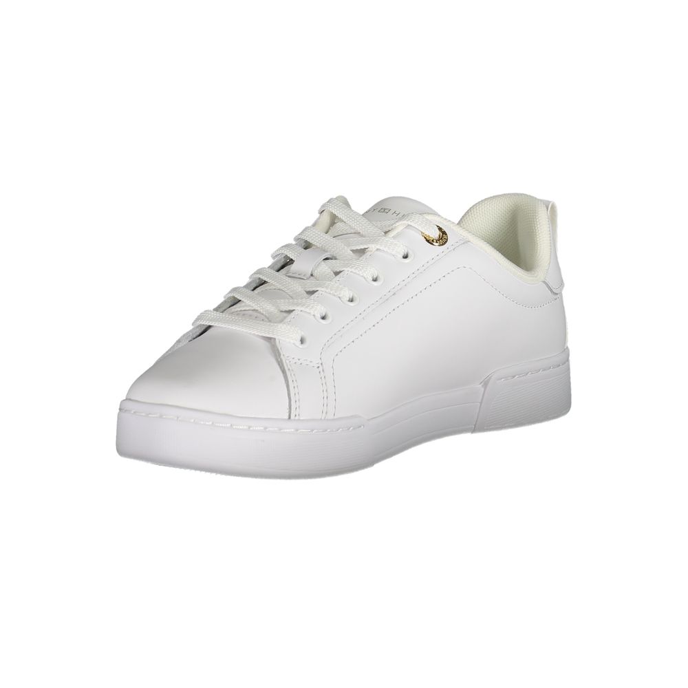 Tommy Hilfiger Chic Λευκά Sneakers με Κορδόνια και Αντίθετη Λεπτομέρεια