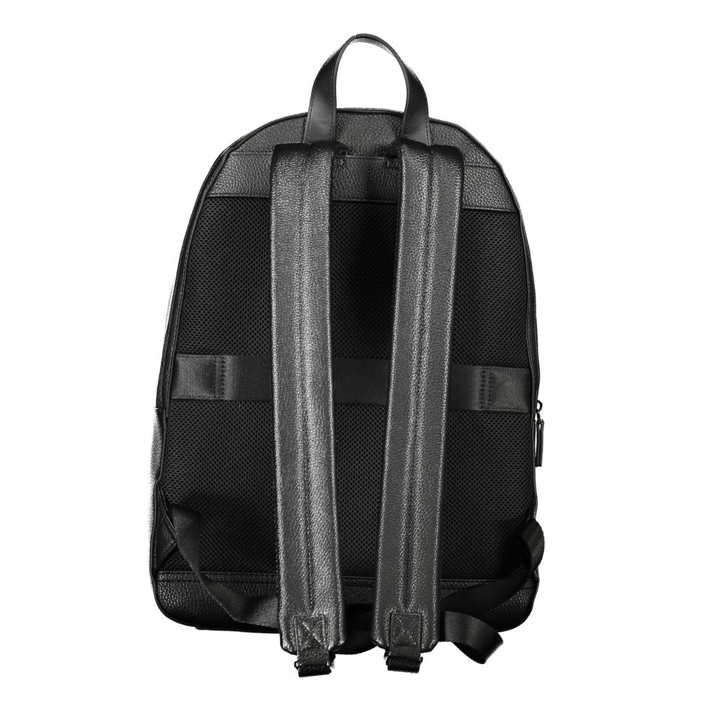 Tommy Hilfiger Κομψό Μαύρο Urban Backpack με Αντίθεση Λεπτομέρειες