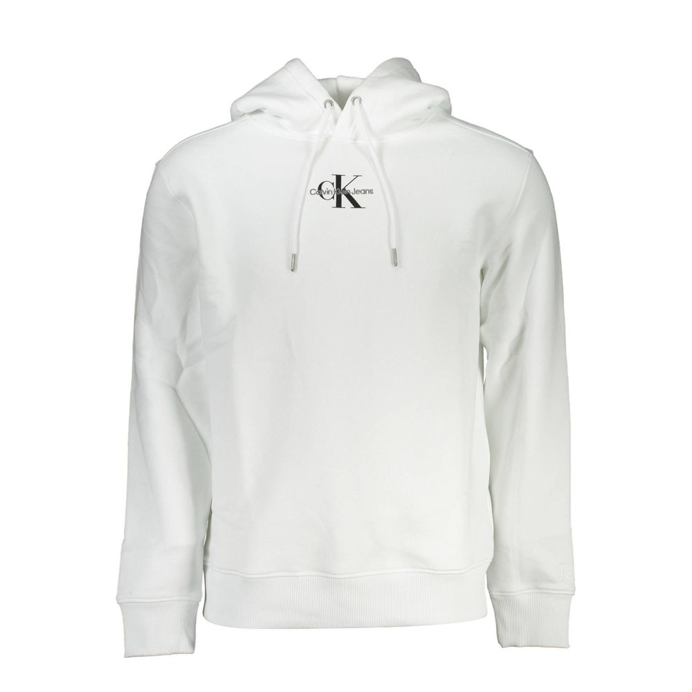 Calvin Klein Chic Λευκό Κεντημένο Hoodie με Οικολογική Προσέγγιση