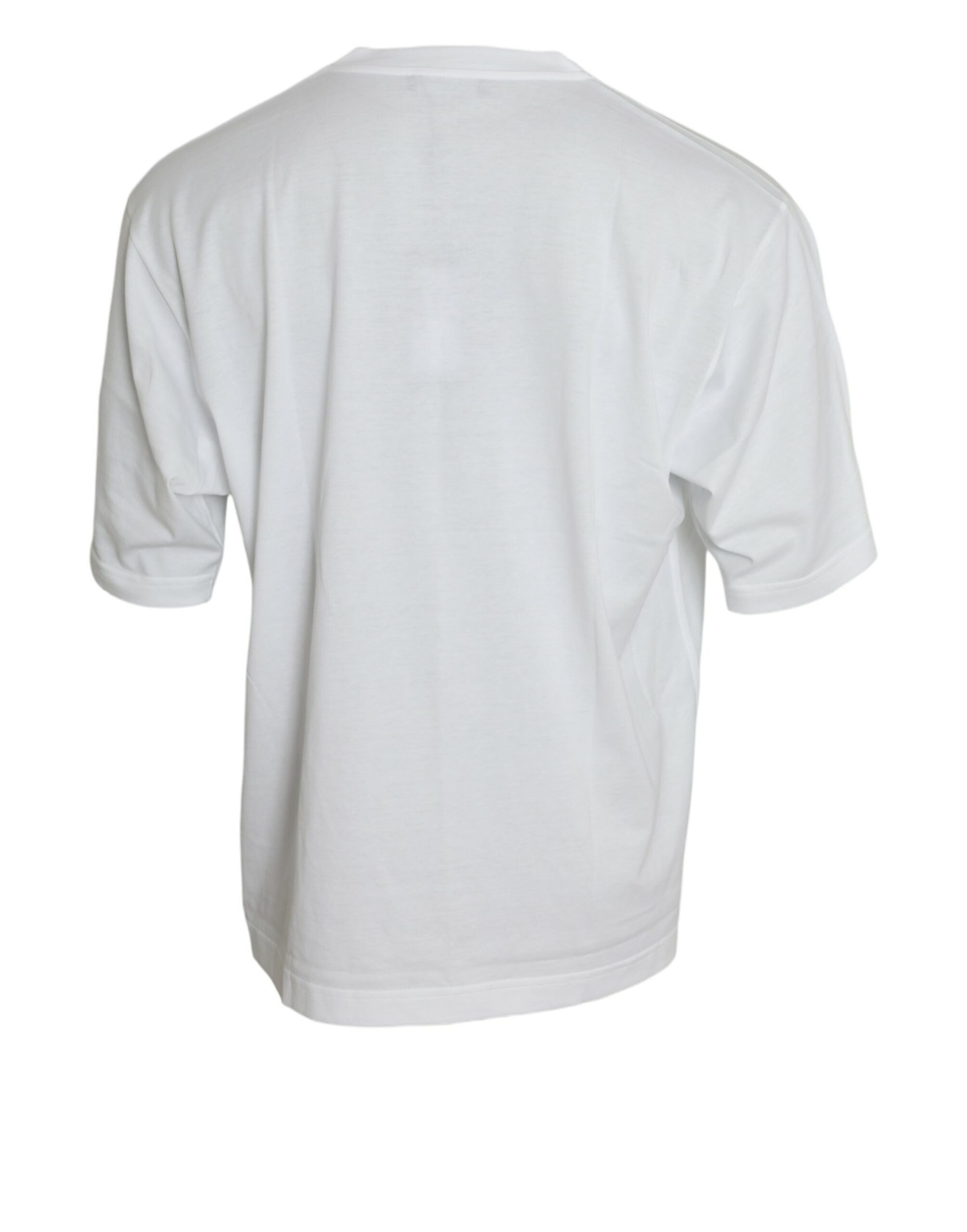 Dolce &amp; Gabbana Elegant White Crew Neck Luxury Tee