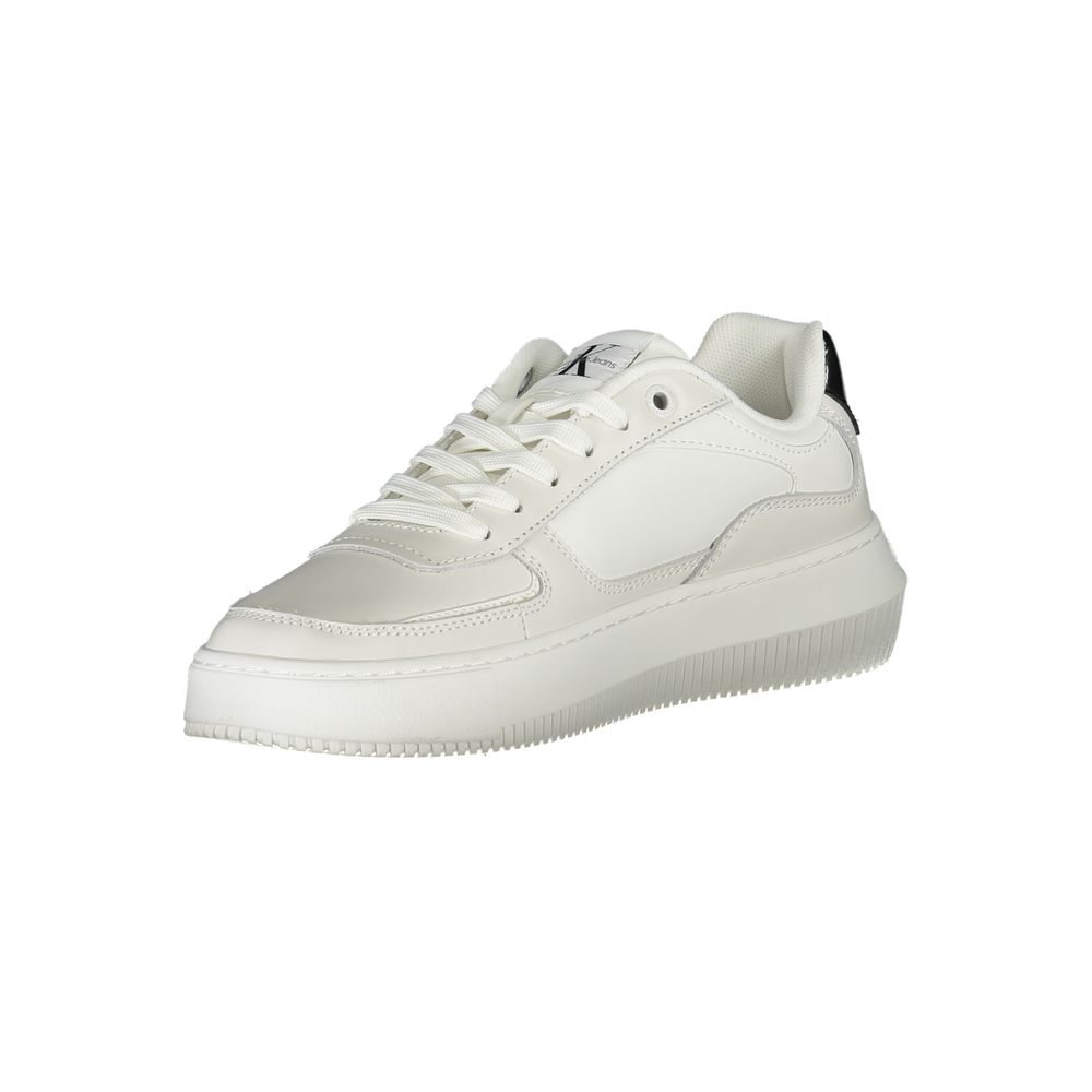 Calvin Klein Κομψά Λευκά Sneakers με Κορδόνια και Αντιθέσεις