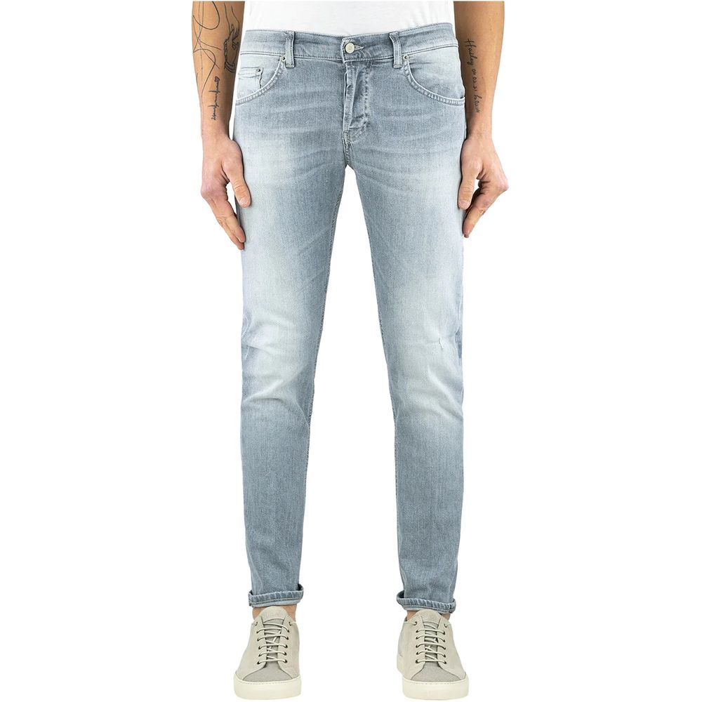 Dondup Sleek Grey Slim Fit Designer Jeans