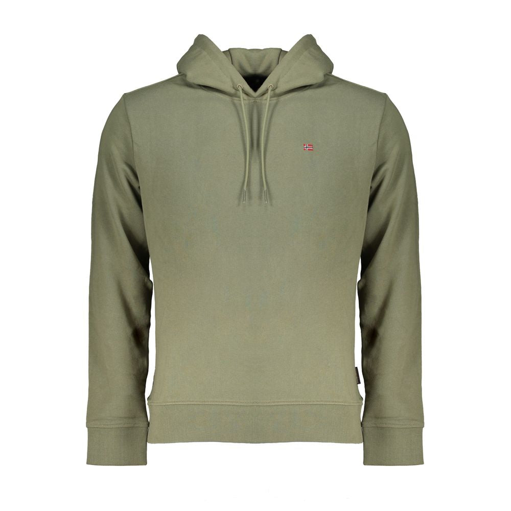 Φούτερ Napapijri Emerald Green Hooded με κέντημα