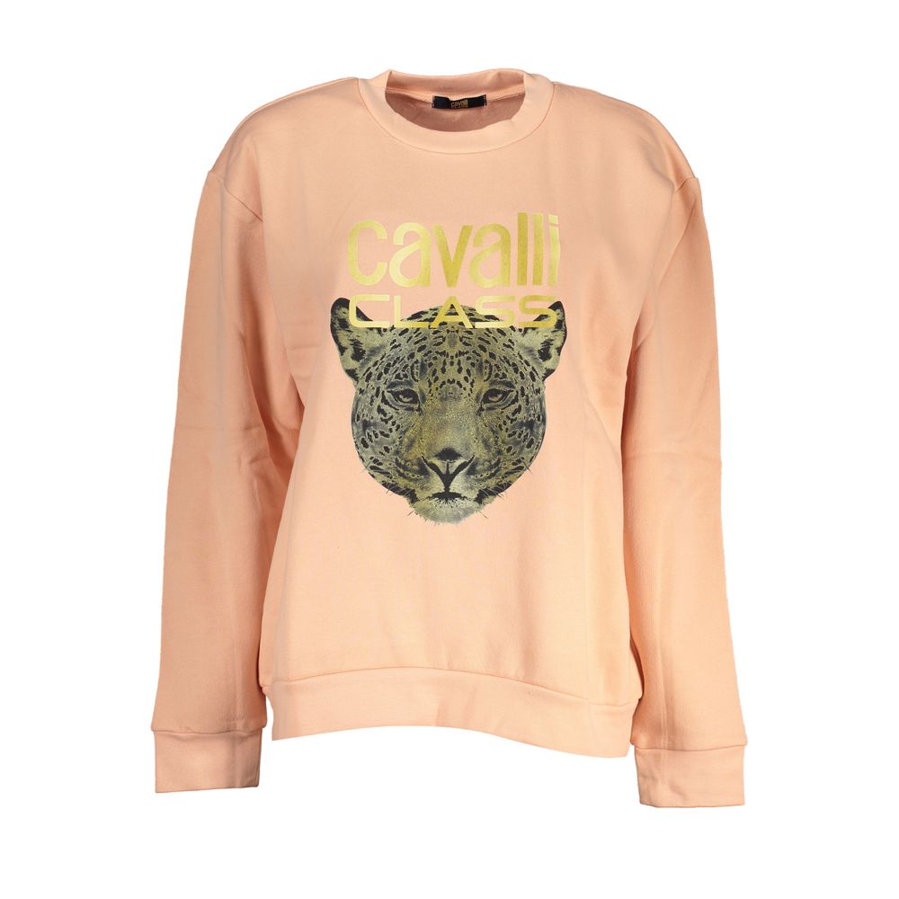 Φούτερ Cavalli Class Chic Pink Fleece Crew Neck