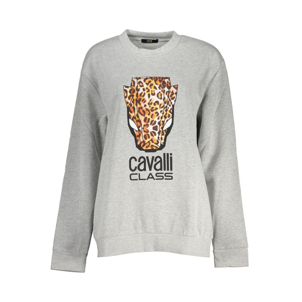 Φούτερ Cavalli Class Chic Grey Crew Neck Fleece