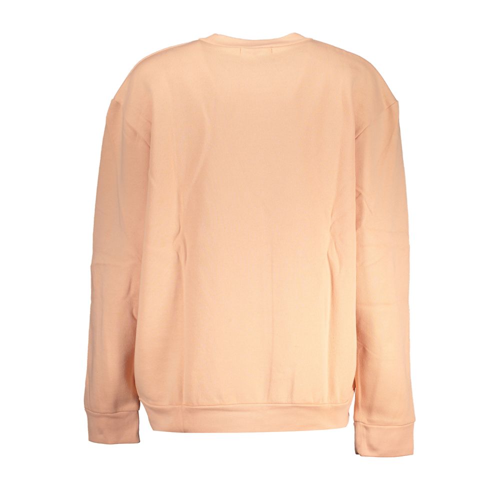 Cavalli Class Elegant Pink Fleece Crew Neck Sweater