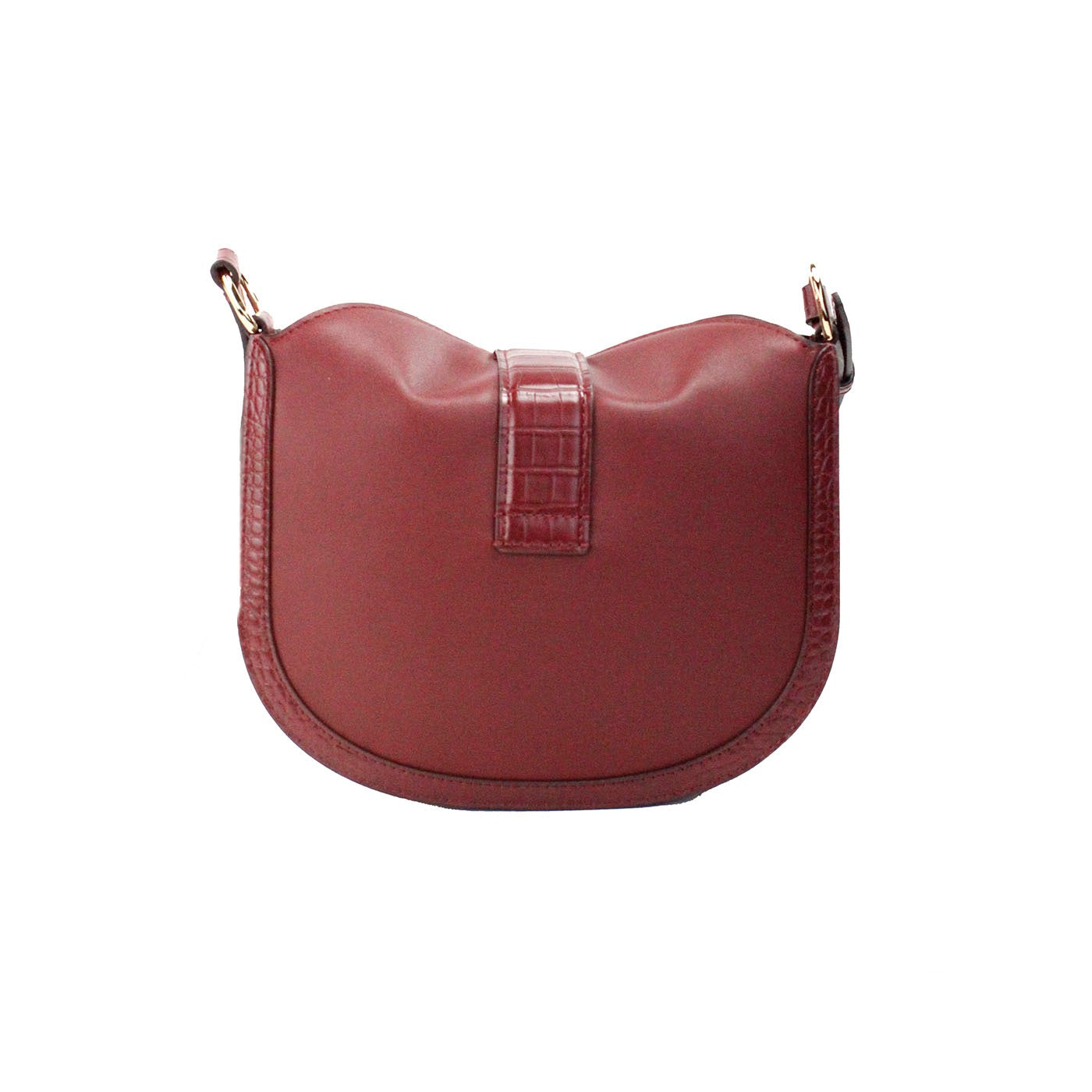 Michael Kors Gabby Small Dark Cherry Leather Foldover Hobo Crossbody Τσάντα