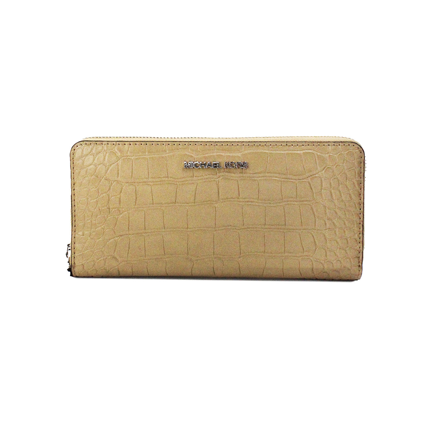 Michael Kors Jet Set Large Camel Animal Print Δερμάτινο Continental Wrist Wallet