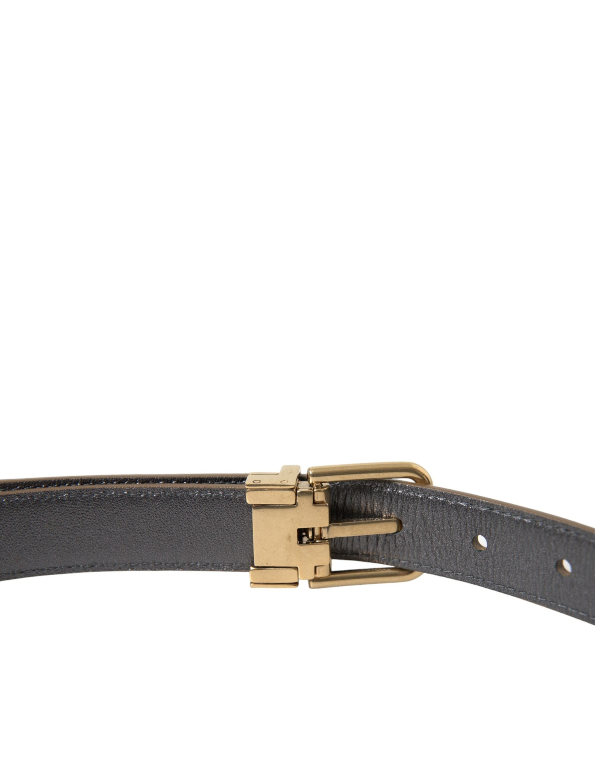 Dolce &amp; Gabbana Metallic Gold Leather Belt - Διαχρονική Κομψότητα