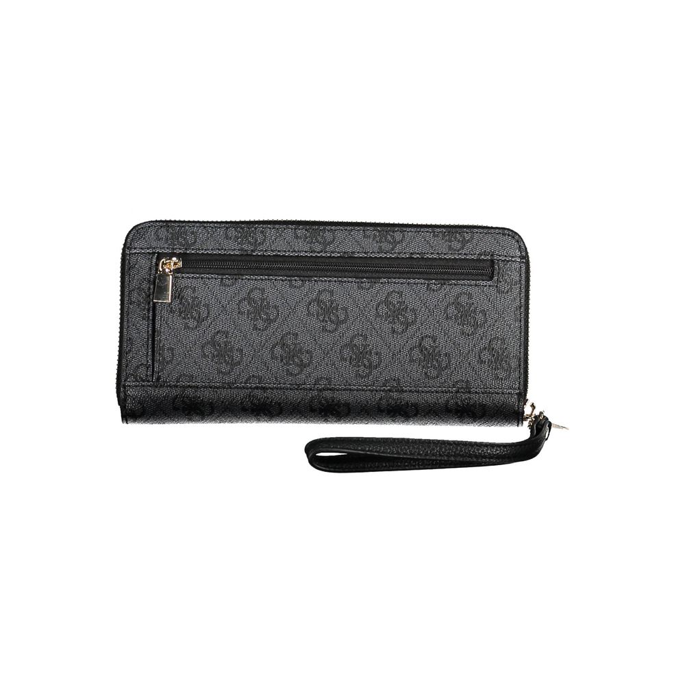 Guess Jeans Chic Black Polyethylene Wallet with Logo Detail